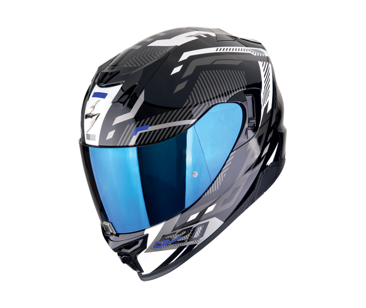 Casco Scorpion Exo-520 Evo Air Ranka Negro Blanco Azul |172-494-116|