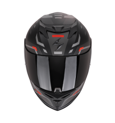 Casco Scorpion Exo-520 Evo Air Ranka Negro Mate Plata Rojo |172-494-262|