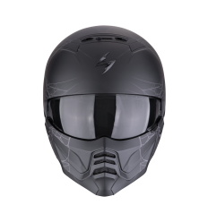 Casco Scorpion Exo-Combat II Spiderweb Negro Mate Plata |182-476-159|