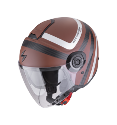 Casco Scorpion Exo-City II Riva Marron Plata |183-488-356|