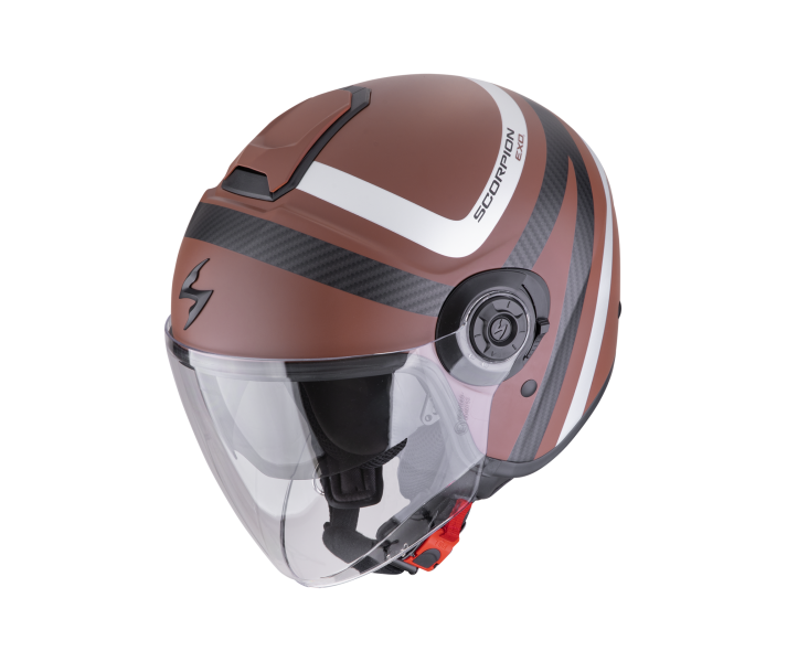 Casco Scorpion Exo-City II Riva Marron Plata |183-488-356|