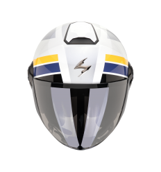 Casco Scorpion Exo-City II Blur Blanco Plata Amarillo |183-496-362|