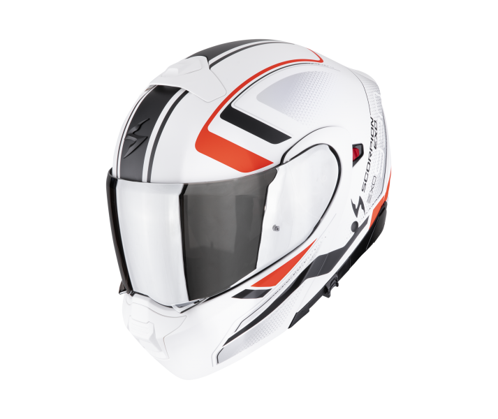 Casco Scorpion Exo-930 Evo Ardens Blanco Mate Negro Rojo |194-501-292|