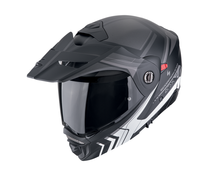 Casco Scorpion Adx-2 Lewis Negro Mate Plata |89-504-159|