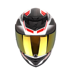 Casco Scorpion Exo-520 Evo Air Lena Blanco Mate Plata Rojo |172-499-310|