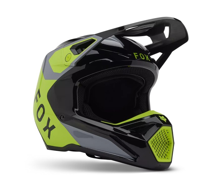 Casco Fox V1 Lean Gris Amarillo |32999-086|