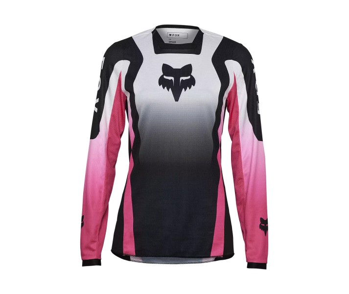 Camiseta Fox Mujer 180 Lean Negro Rosa |33033-285|