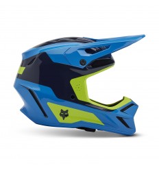 Casco Fox Infantil V3 Impression Azul |36117-188|