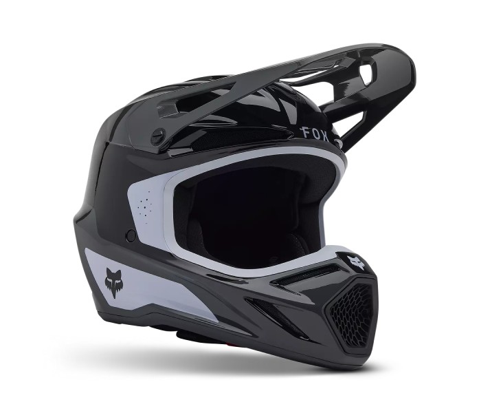 Casco Fox Infantil V3 Impression Gris Oscuro |36117-330|