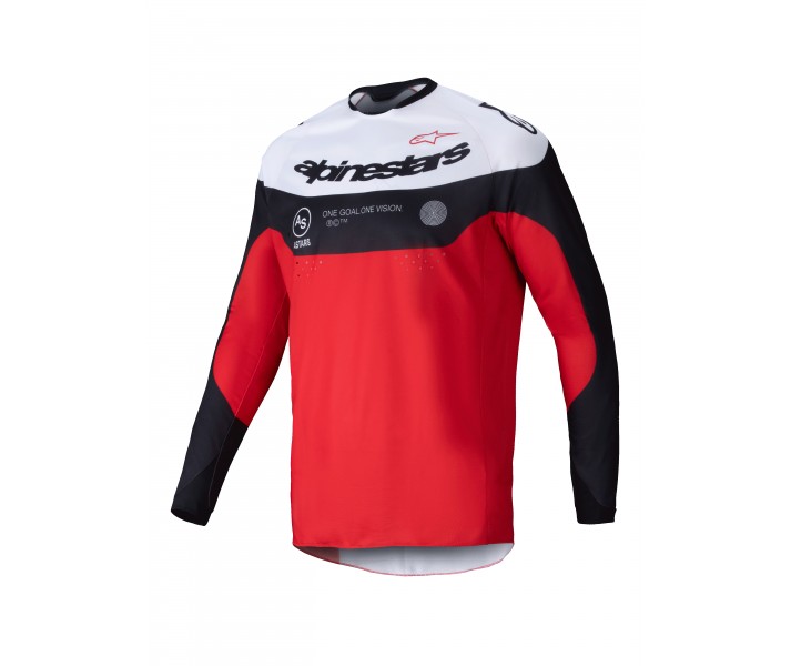 Camiseta Alpinestars Pro-Dura Negro Brillo Rojo Blanco |3760125-1342|