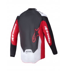 Camiseta Alpinestars Pro-Dura Negro Brillo Rojo Blanco |3760125-1342|