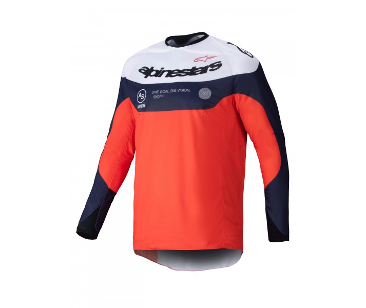 Camiseta Alpinestars Pro-Dura Azul Naranja Blanco |3760125-7162|