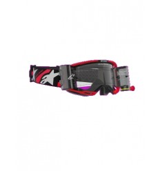 Máscara Alpinestars Vision 8 Luar Rojo Negro Roll-Off Transparente |5102725-3128