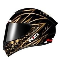 Casco NZI Trendy 2 Flag Negro Oro Mate |150346A951|