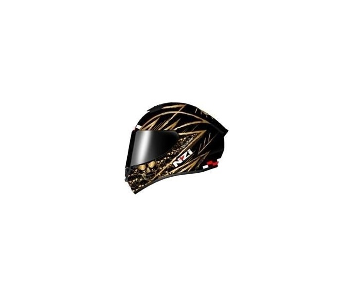 Casco NZI Trendy 2 Flag Negro Oro Mate |150346A951|