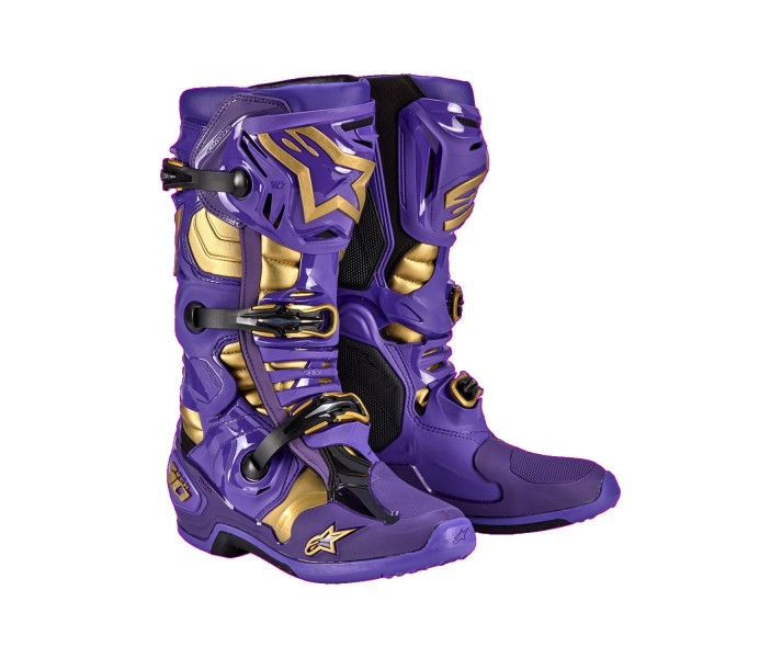 Botas Alpinestars Tech 10 Champ Le Violeta Dorado Negro |2010020-373|