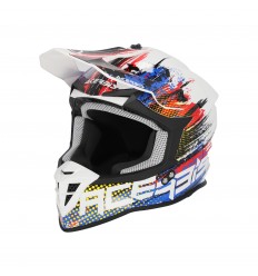 Casco Acerbis Linear Blanco Azul Rojo |0025316.034|