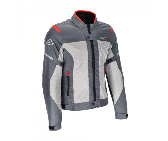 Chaqueta Acerbis Mujer Ce On Road Ruby Gris Rojo |0024605.295|