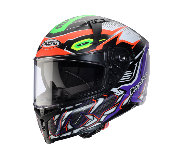 Casco Caberg Avalon X Gurkha Negro Mate Naranja Verde Morado |C2QL60P2|