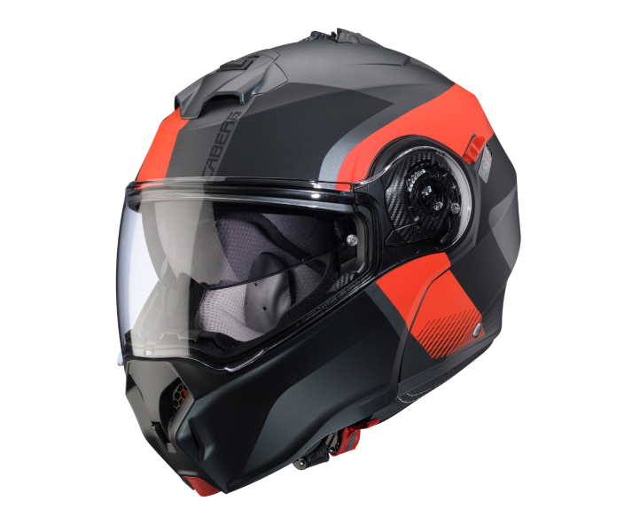 Casco Caberg Duke Evo Indy Metal Mate Rojo Fluor Negro |C0KD60L2|