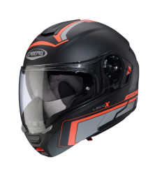 Casco Caberg Levo X Elite Negro Gris Rojo Fluor |C0GF60L7|