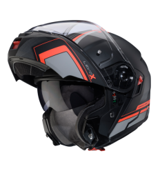 Casco Caberg Levo X Elite Negro Gris Rojo Fluor |C0GF60L7|