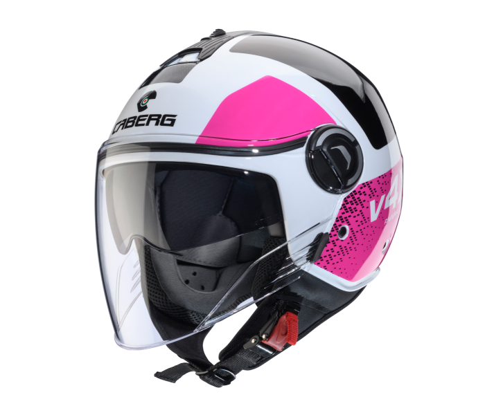 Casco Caberg Riviera V4X Alpha Blanco Fucsia Negro |C6HE60O8|