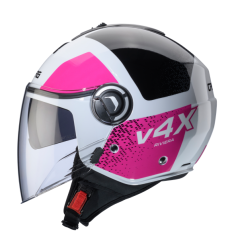 Casco Caberg Riviera V4X Alpha Blanco Fucsia Negro |C6HE60O8|