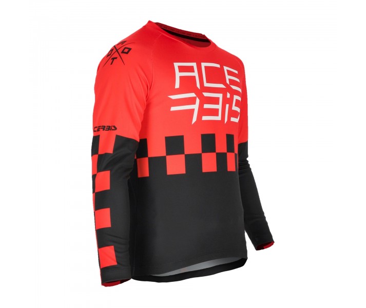 Camiseta Acerbis Inafntil Mx One Rojo Negro |0024737.349|