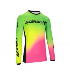 Camiseta Acerbis Mx J-Track Stabi Fucsia Amarillo Fluor |0026044.445|