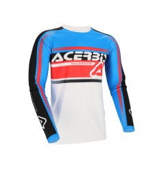 Camiseta Acerbis Mx Linear Lugo Blanco Azul |0026049.232|