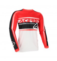 Camiseta Acerbis Mx Linear Lugo Blanco Rojo |0026049.239|