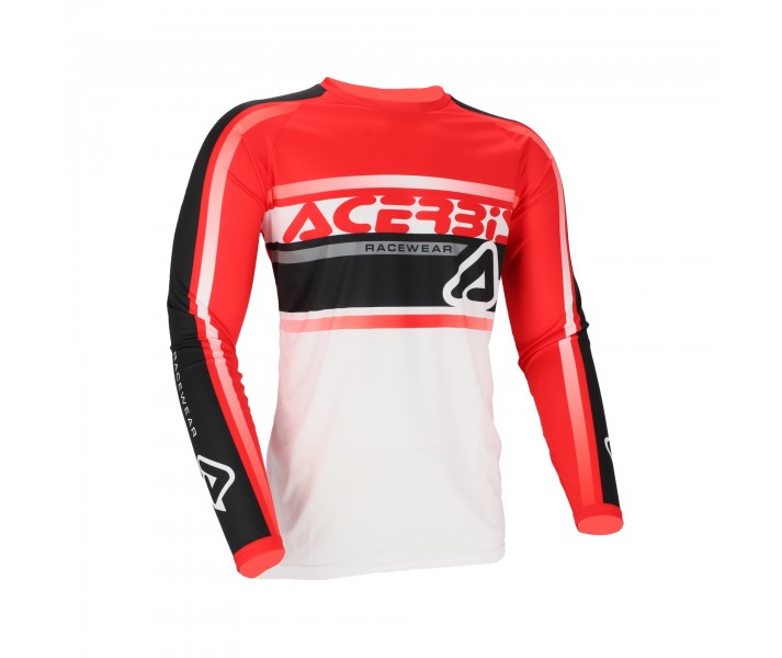 Camiseta Acerbis Mx Linear Lugo Blanco Rojo |0026049.239|