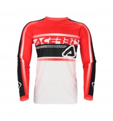 Camiseta Acerbis Mx Linear Lugo Blanco Rojo |0026049.239|