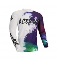 Camiseta Acerbis J-Windy Vent Brush Blanco Morado |0026066.242|