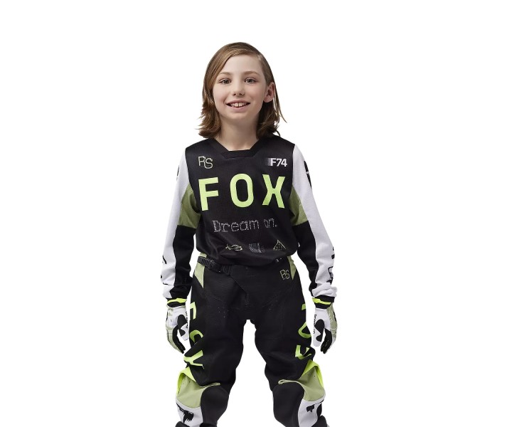 Traje Fox Infantil 180 Race Spec Verde Palido