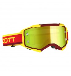 Máscara Scott Fury Rojo Amarillo Lente Amarillo