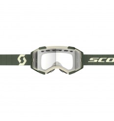 Máscara Scott Scott Fury Enduro Verde Caqui Lente Transparente