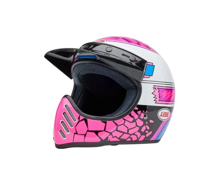 Casco Bell Moto 3 Deathspray Púrpura Rosa Brillo |8009283001|