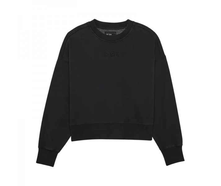 Sudadera Fox Mujer Wordmark Oversized Crew Negro |33140-001|