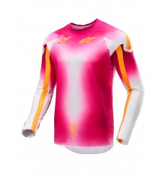 Camiseta Alpinestars Supertech Afd Mig Rosa Fluor Blanco |3761725-3117|