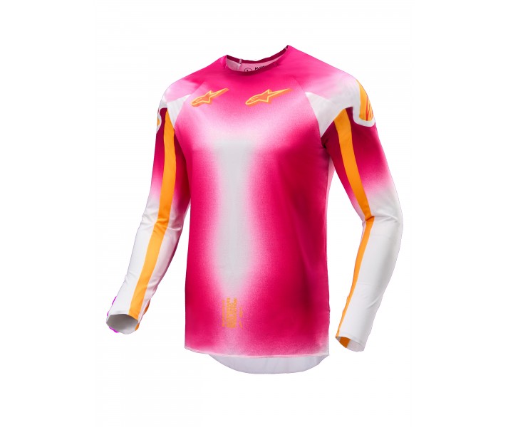 Camiseta Alpinestars Supertech Afd Mig Rosa Fluor Blanco |3761725-3117|