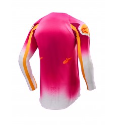 Camiseta Alpinestars Supertech Afd Mig Rosa Fluor Blanco |3761725-3117|