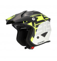 Casco Acerbis Jet Aria Graphic Negro Amarillo Fluor |0026602.457|