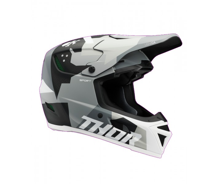 Casco Thor Reflex Sport Cbn Brave Gris Blanco |01108757|