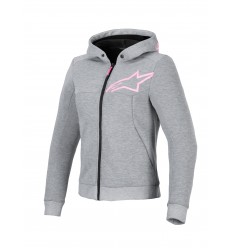 Sudadera Alpinestars Mujer Chrome V2 Sport Gris Rosa Fluor |4210225-9197|