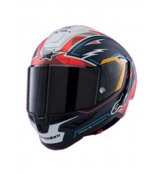 Casco Alpinestars S-R10 Pedro Acosta Negro Rojo Blanco Mate |8200925-7236|