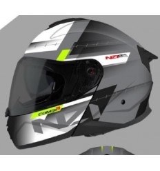 Casco Nzi Combi 3 Duo Metric Nardo Gris Blanco Negro Mate