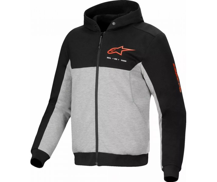 Sudadera Alpinestars Chrome V2 Sport Negro Gris Brezo Rojo Fluor |4200325-1473|