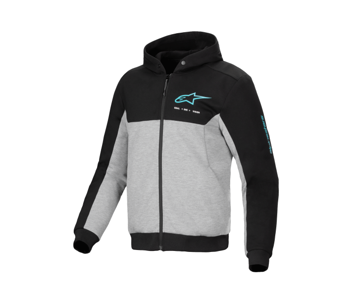 Sudadera Alpinestars Chrome V2 Sport Negro Gris Brezo Turquesa |4200325-1475|